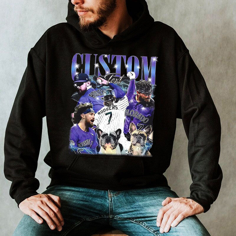 Personalized Hoodie with Custom Photos Retro Style Vintage Design for Loved One