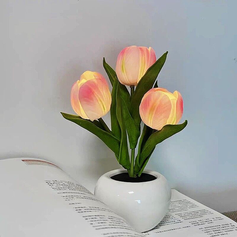 Simulated Tulip Night Light Romantic Home Decoration For Her
