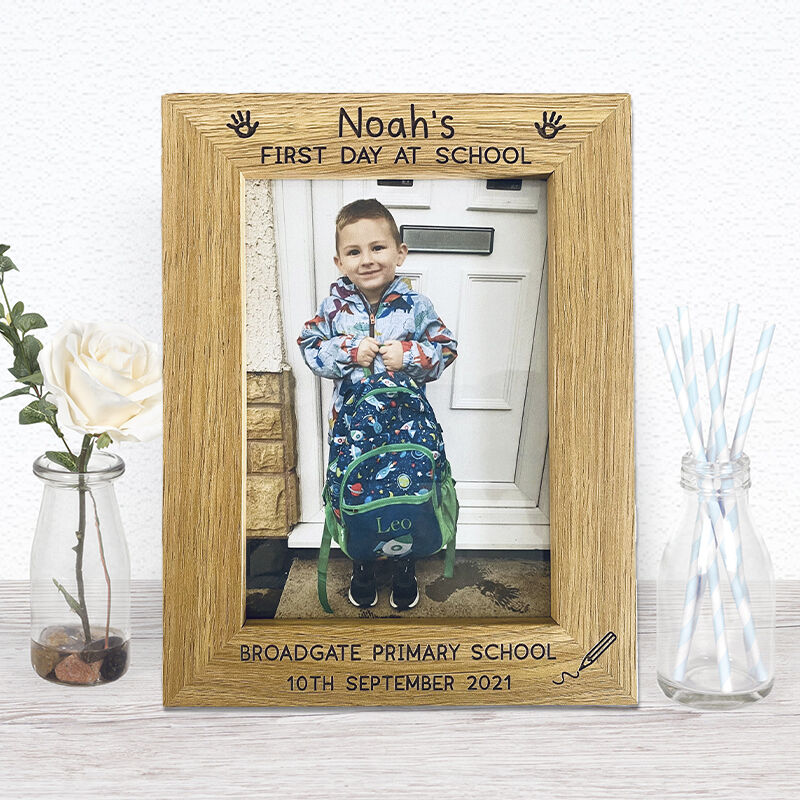 Personalized First Day Of School Frame Custom Picture Perfect Gift for Kids