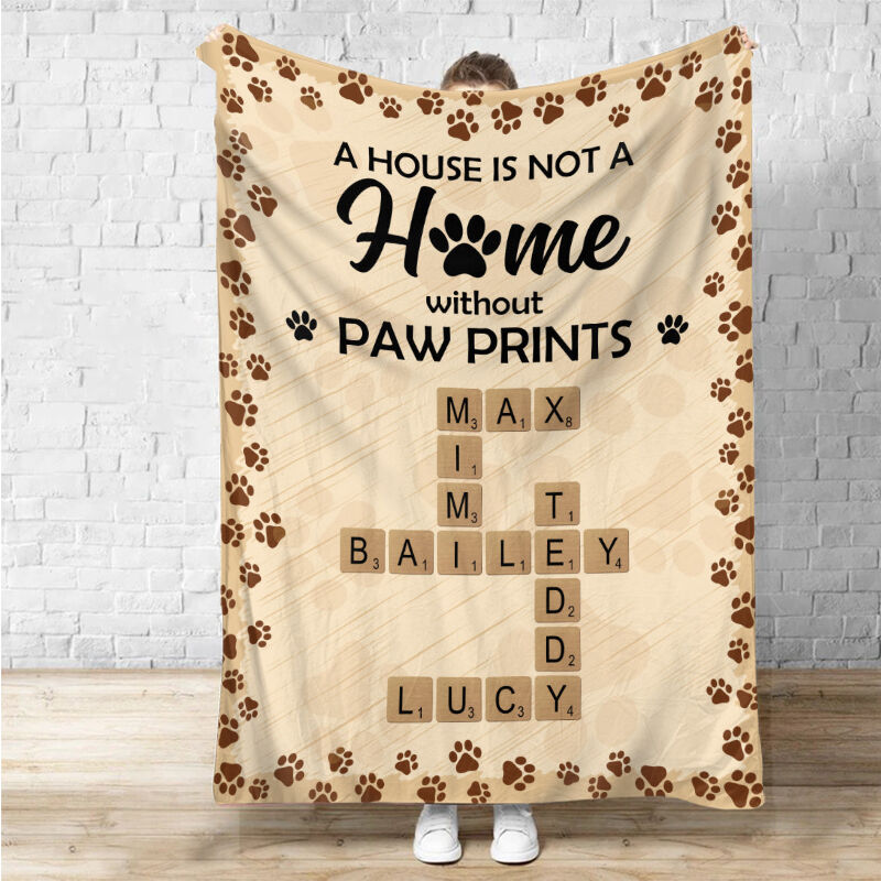 Personalized Name Blanket Crossing Design Style Special Gift for Pet Lover