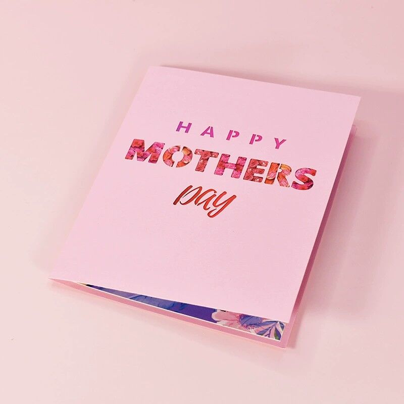 Carte Pop Up 3D Fête des Mères - Fleurs violettes - Beau cadeau pour maman