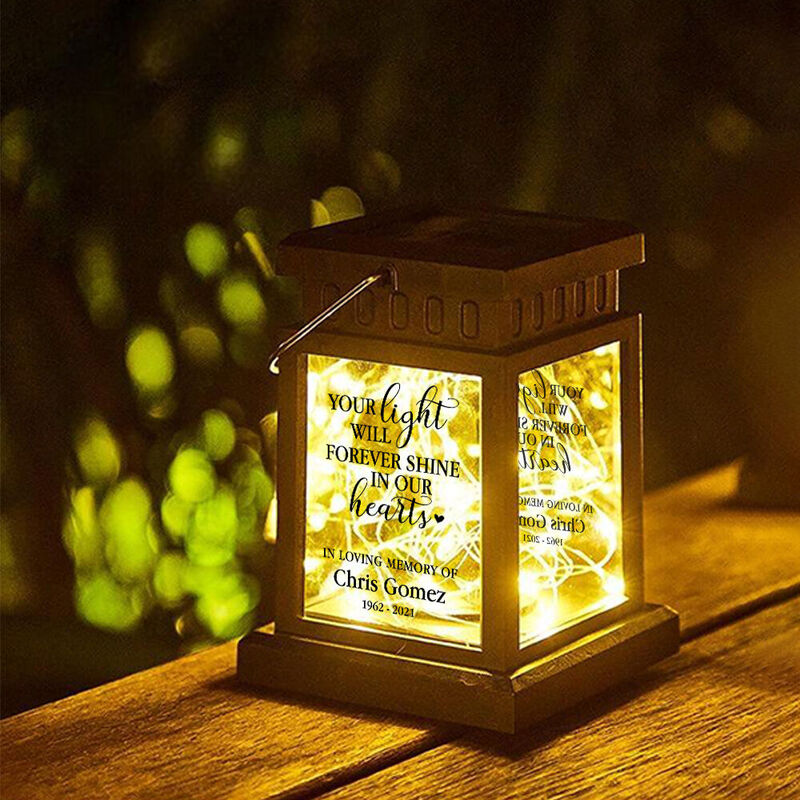 Personalized Solar Retro Palace Lantern Outdoor Garden LED Light Memorial Gift for Loss