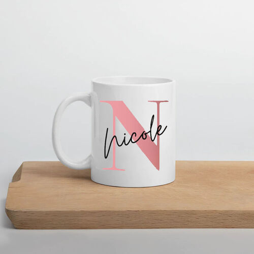 Personalized Initial Capital  Sign Letter Custom Name Mug