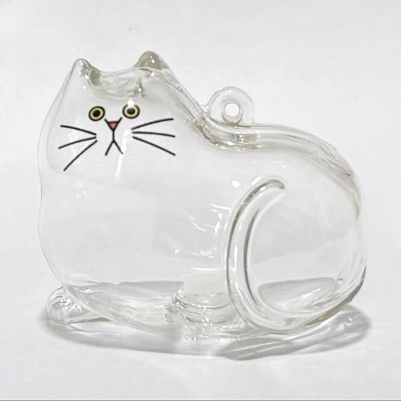 キーホルダー 猫 遺毛 抜け毛 収納 透明ボトル メモリアルグッズ