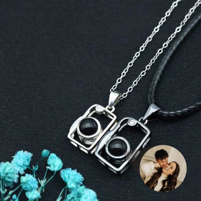 Personalized Photo Projection Magnetic Cameras Necklace Gift