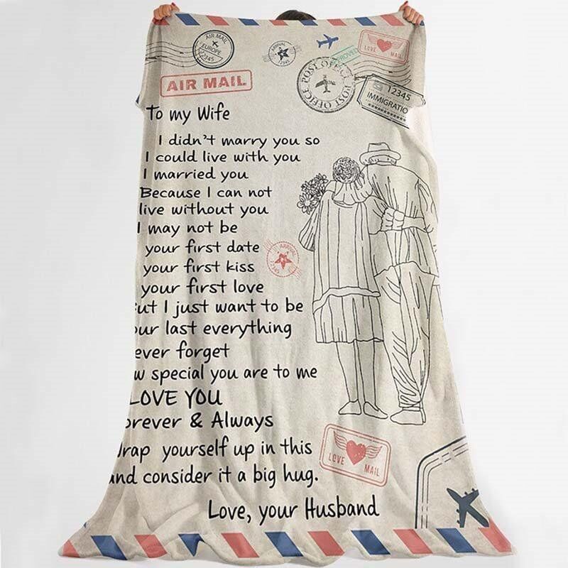 Customized A Love Letter Blanket to My Dear Wife from Husband