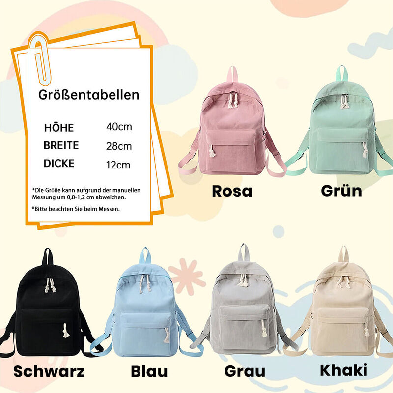 Individueller Schulrucksack mit gestickten Blumen als Geburtstagsgeschenk für Kinder