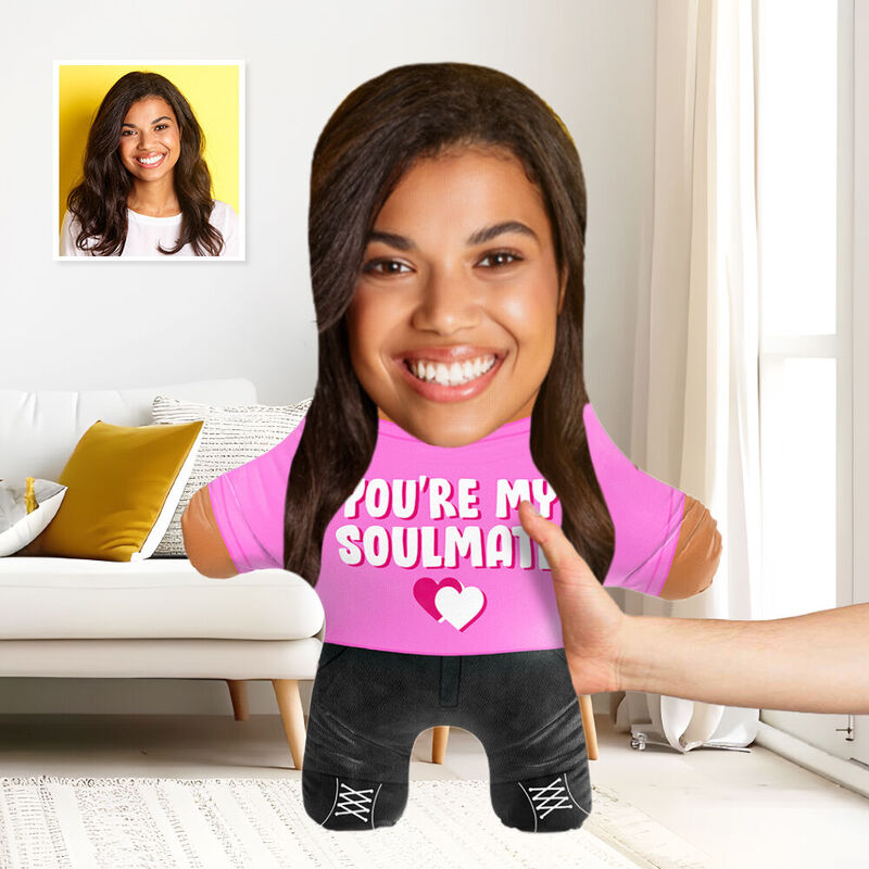 Custom Face Pillow You're My Soulmate 3D Spoof Face doll as a Valentine's Day Gift