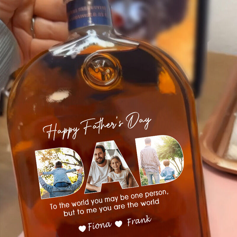 Botella de whisky con foto personalizada: un regalo precioso para papá