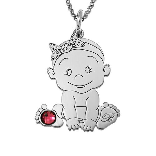 Personalized Baby Queen Necklace