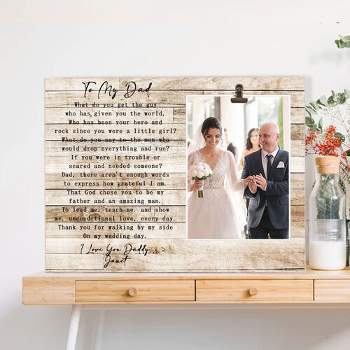 Custom Picture Frame Wedding Gift from Daughter to Father