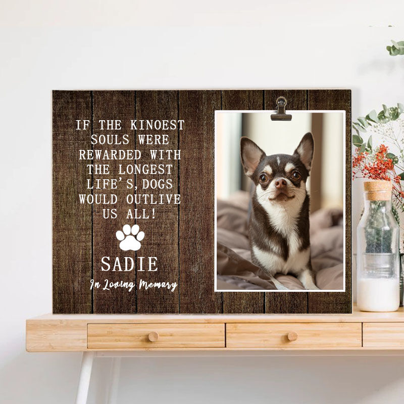 Personalized Pet Photo Frame with Once Fond Memories for Pet Lover