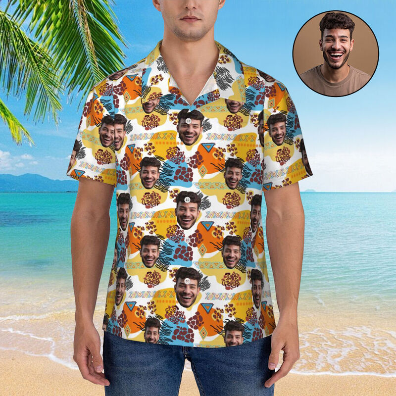 Personalisiertes Hawaiihemd Bohemian Style Tops Geschenke für Männer