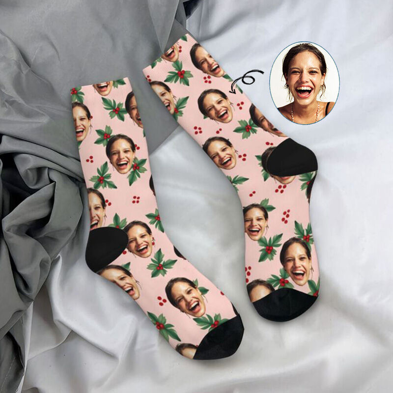 Personalized Funny Face Socks as a Christmas Gift for Your Girlfriend