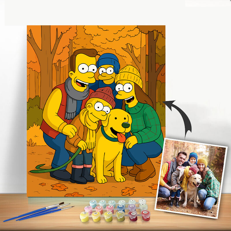 Marco de fotos personalizado, kit de pintura por números, el mejor regalo para el Día de Acción de Gracias.