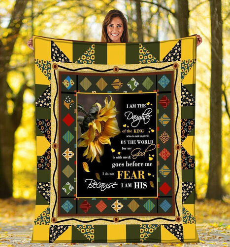 I am the Daughter of the King Love Letter Flannel Blanket