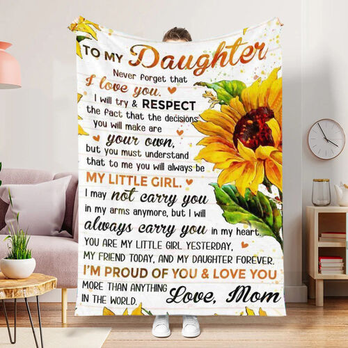 "The Decision You Will Make" Family Love Letter Blanket for Daughter