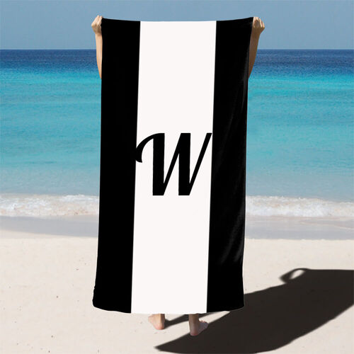 Custom Oversized Letter Bath Towel Creative Gift for Friends