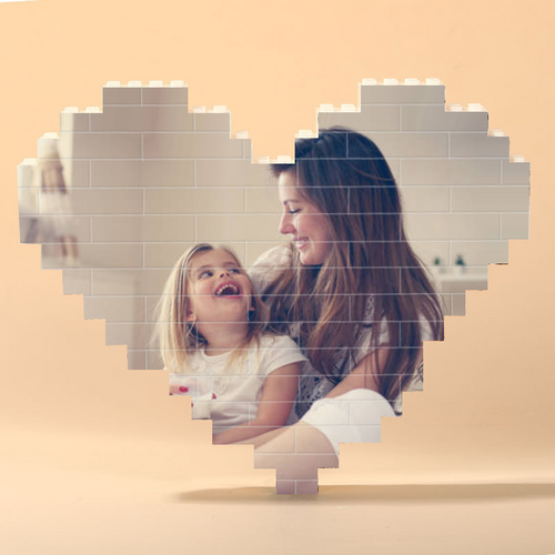 Puzzle Personalizzati con Foto Dipinto a Mano a Forma di Cuore