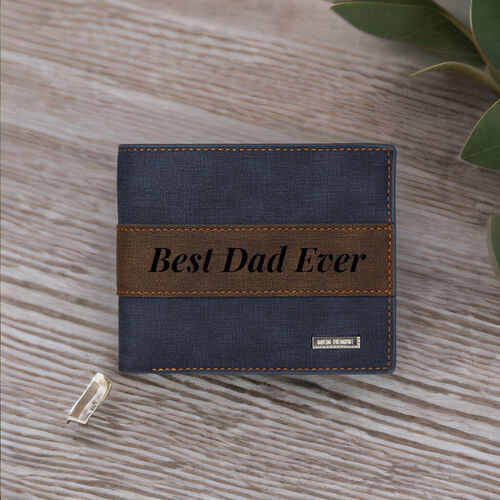 Personalized Simple Men's Wallet Custom Lettering for Father's Day