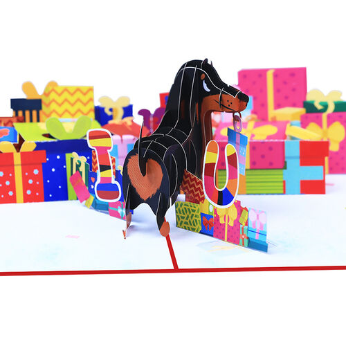 Dog 3D Birthday Funny Pop Up Cards, Dog 3D Birthday Pop Up Cards