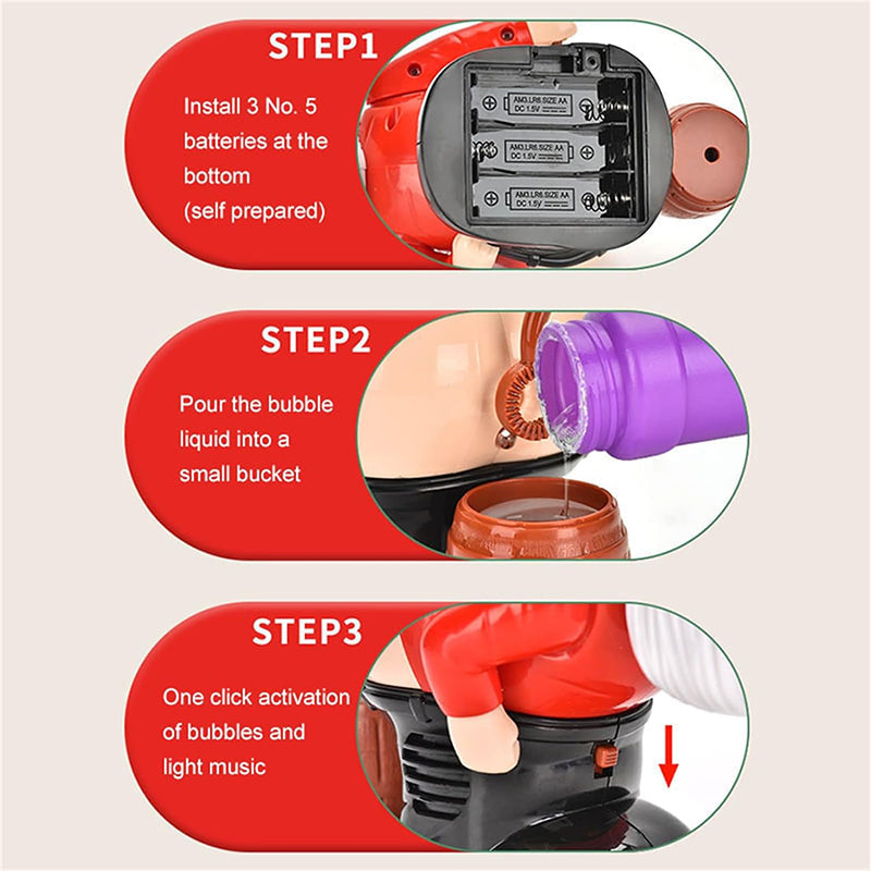 Santa Claus Bubble Machine Funny Gift for Friend