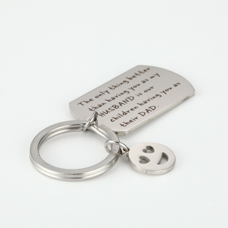 "Liebe Und Glück"  Personalisierter Gravierter Schlüsselanhänger