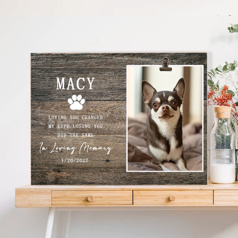 Personalized Pet Remembrance Photo Frame Best Memorial Gift for Pet Lover