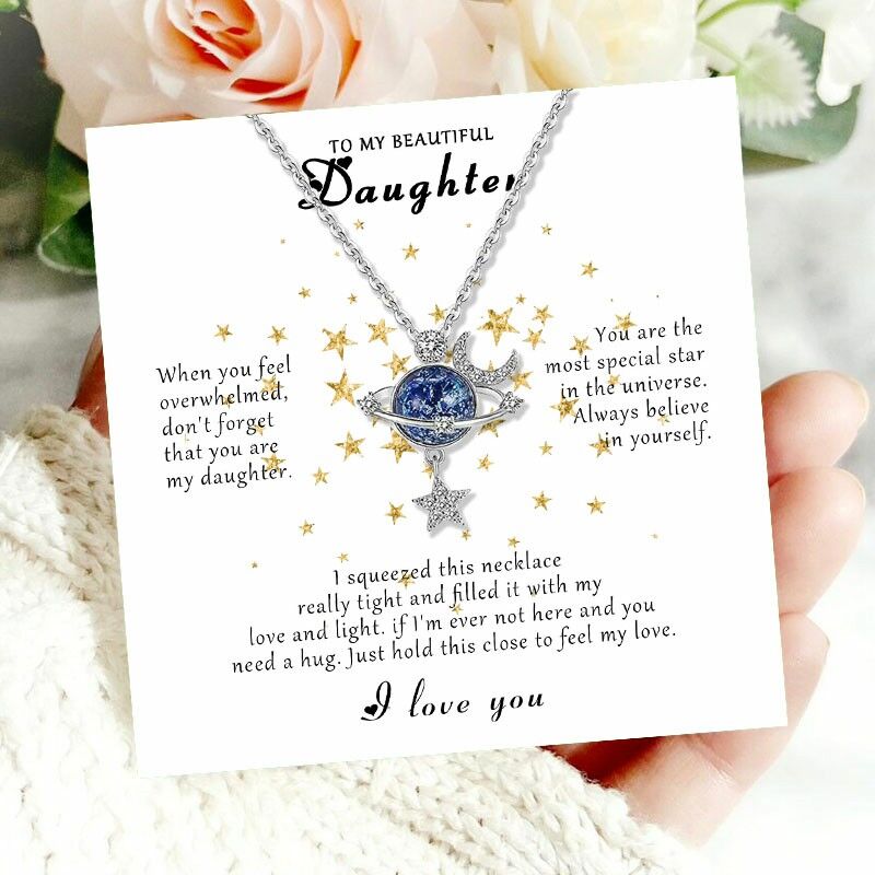 Gift for Daughter "If I'm Ever Not Here And You Need A Hug Just Hold This Close To Feel My Love" Necklace
