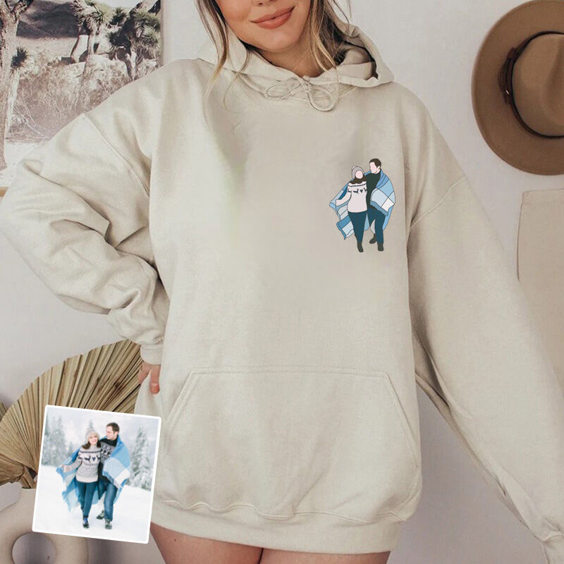 Personalized Hoodie with Custom Picture Pattern for Memorial Day Gift