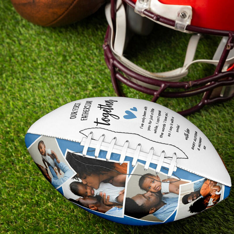 Personalized Football Is a Gift for Dad from Mom and Kids