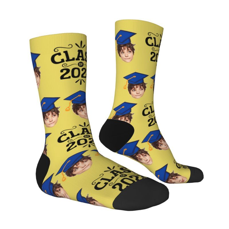 Customized Face Socks 5 Colors Add Photo As Best Graduation Gift