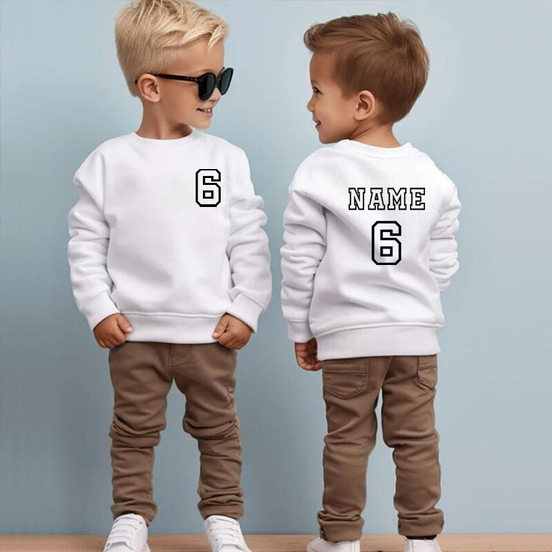 Personalized Kids Sweatshirts Customized Names And Numbers Comfort Gifts For Children