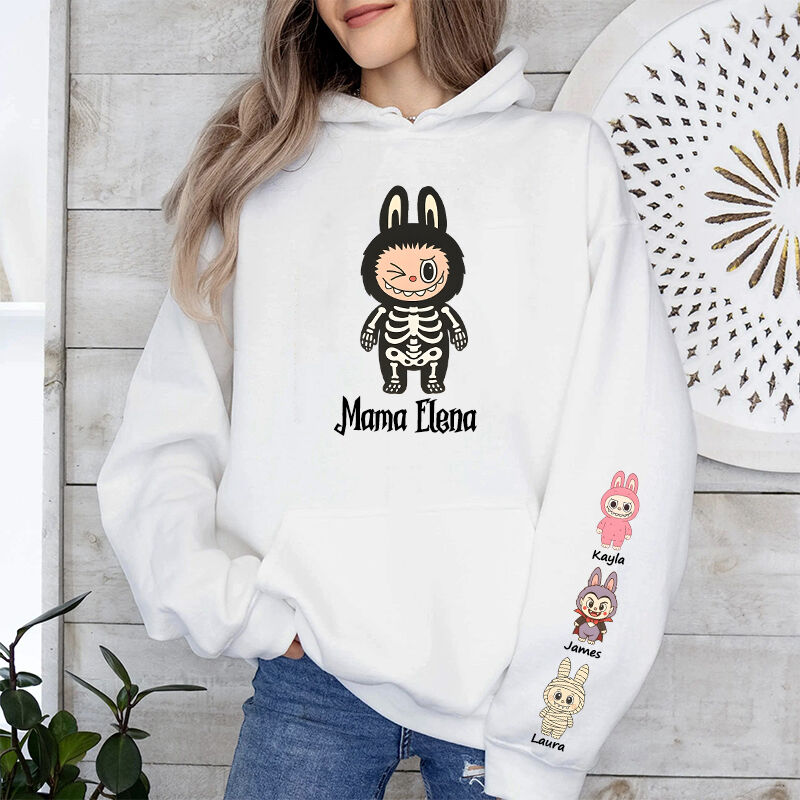 Personlig hoodie Spooky Labubu-serien Söt mönsterdesign Attraktiv halloweengåva för familjen