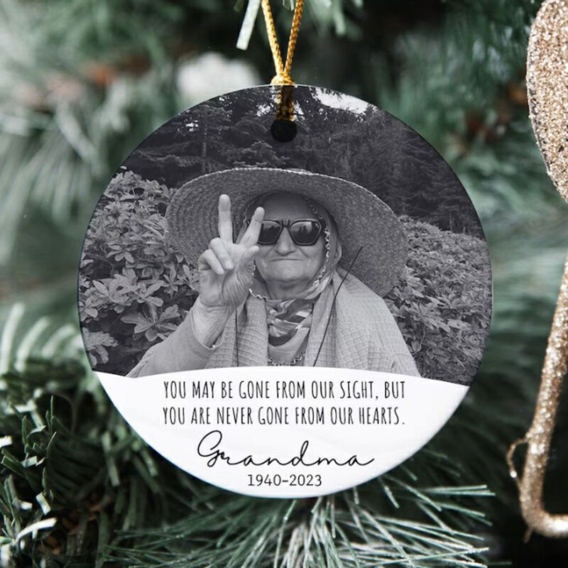 Personalized Memorial Ornament Custom Photo Memorial Christmas Ornament For Dad