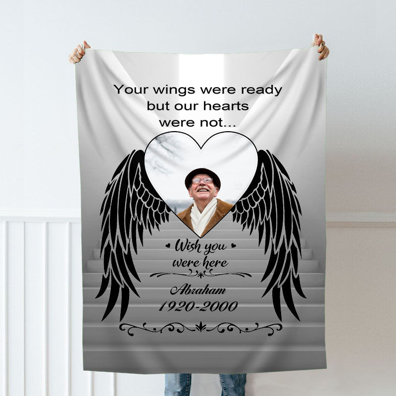 Personalized Picture Blanket Unique Gift for Special Day "Wish You Were Here"