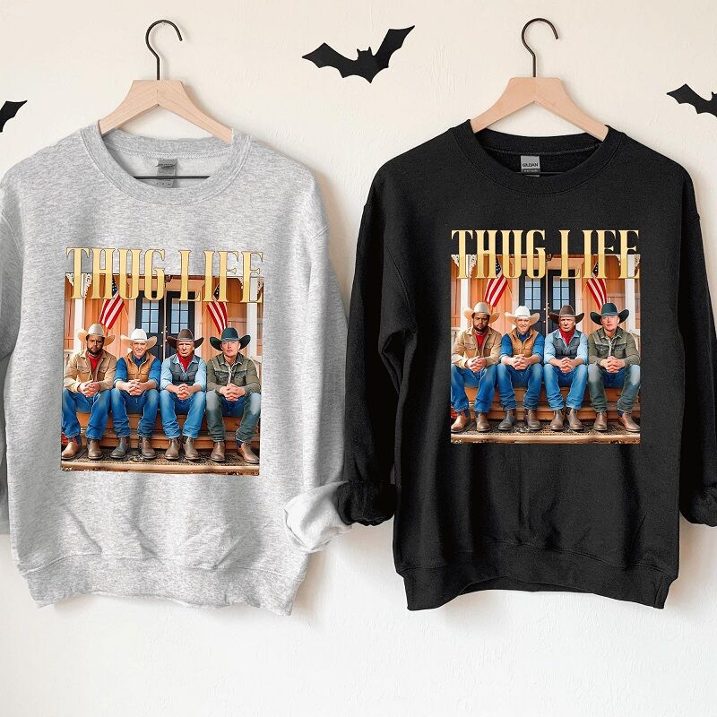 Gepersonaliseerde sweatshirt Thug Life Trump Vance Kennedy Musk Creatief ontwerp Grappig cadeau voor vrienden