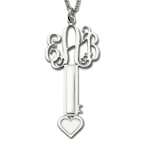 "Your Truly Love" Personalized Monogram Necklace With Heart