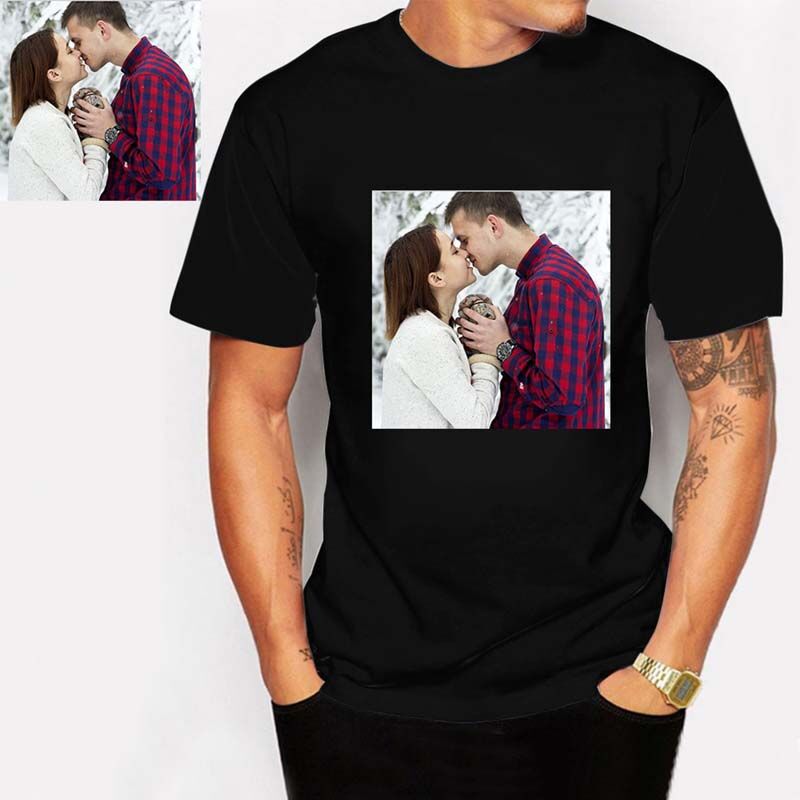 T-Shirt "Toujours t'aimer" photo personnalisé
