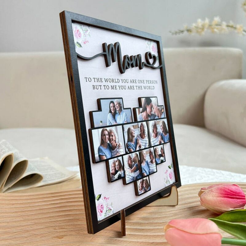 Personalized Photo Puzzle Frame Warming Mother's Day Gift