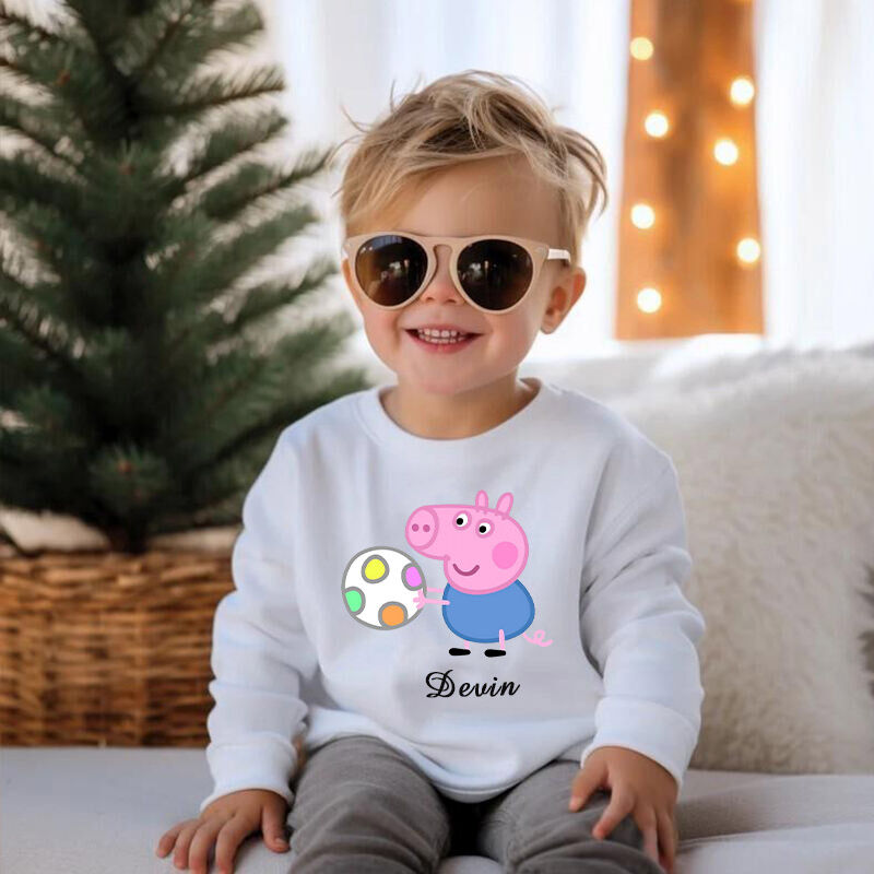 Personalized Children's Sweatshirt Customized with Cartoon Pictures Cute Gift for Daughter