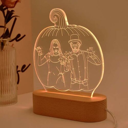Custom 3D Photo Halloween LED Night Light
