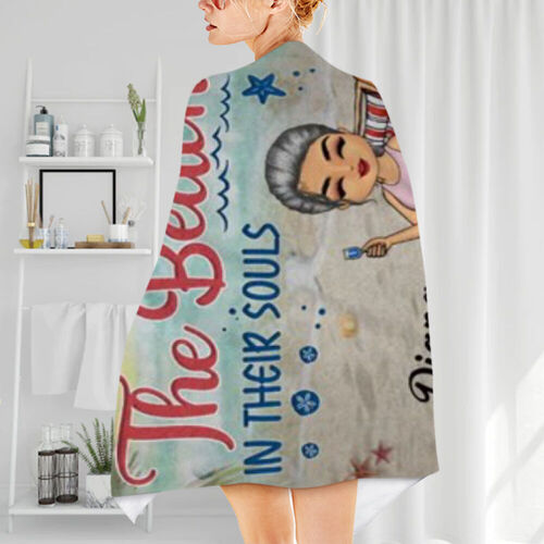 Personalized Name Bath Towel Interesting and Creative Gift for Friends