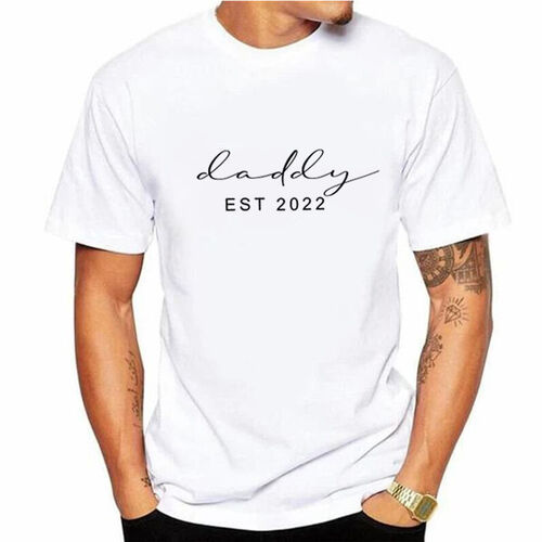 Personalized Engravable T-shirt Stylish Present for Father