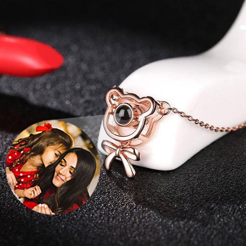 Personalized Photo Projection Necklace-Bear