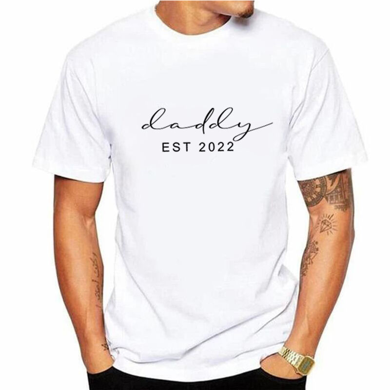 Personalized Engravable T-shirt Stylish Present for Father
