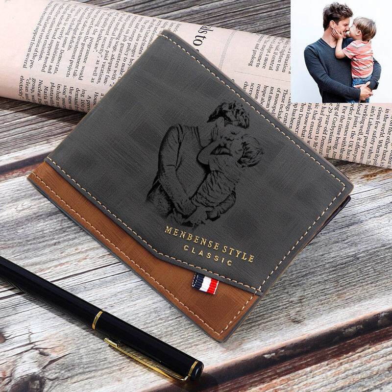 Personalized Custom Photo Men's Wallet Father's Day Gift