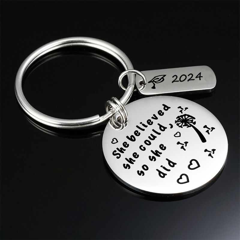 "Abschluss Geschenk"  Personalisierter Schlüsselanhänger mit Wunschgravur