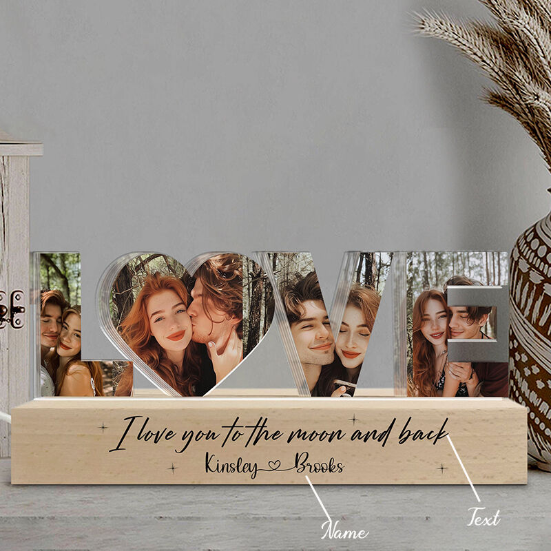 Personalized Picture Night Light Romantic Gift for Sweet Couples