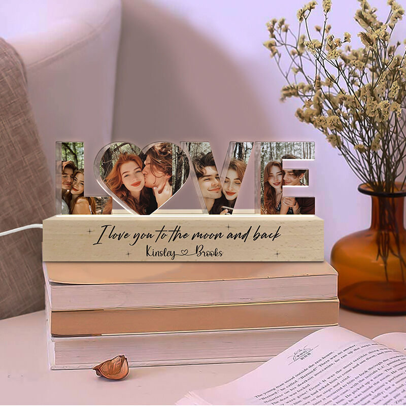 Personalized Picture Night Light Romantic Gift for Sweet Couples
